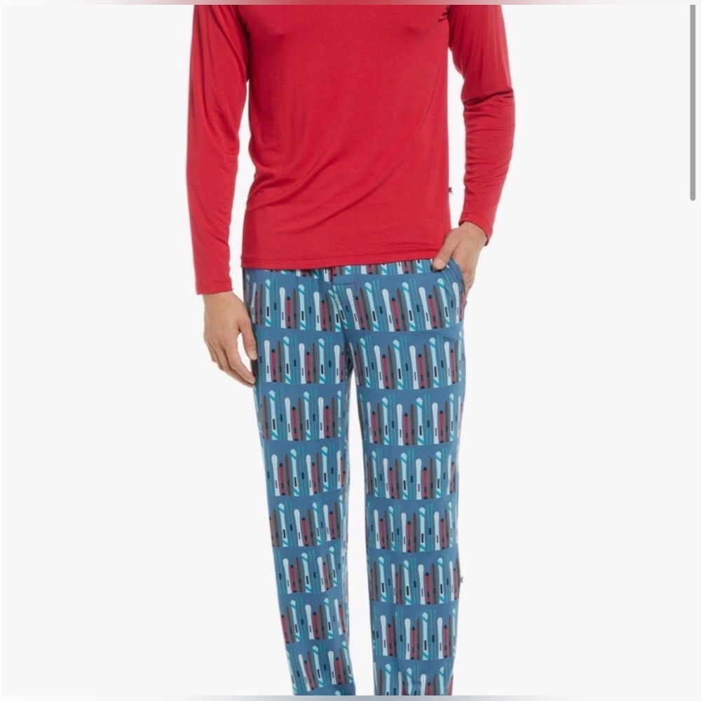 Men's Blue Patterned Pants